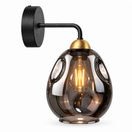 Kinkiet 1xE27 LOKI BLACK/GOLD