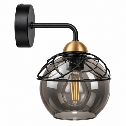 Kinkiet 1xE27 MERA BLACK/GOLD