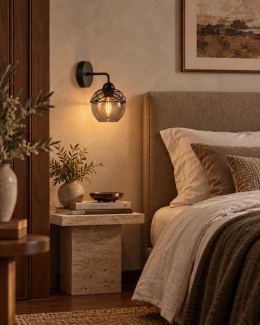Kinkiet 1xE27 MERA BLACK