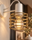 Kinkiet 1xE27 RUNE WHITE/GOLD