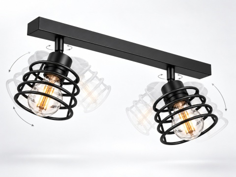 Kinkiet 1xE27 VIVA BLACK