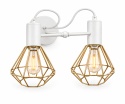 Kinkiet 2xE27 LARS WHITE/GOLD