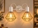 Kinkiet 2xE27 LARS WHITE/GOLD