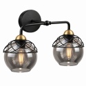 Kinkiet 2xE27 MERA BLACK/GOLD