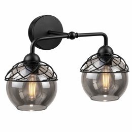Kinkiet 2xE27 MERA BLACK
