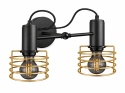 Kinkiet 2xE27 RUNE BLACK/GOLD