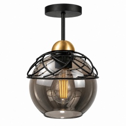 Lampa sufitowa 1xE27 MERA BLACK/GOLD