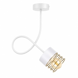 Lampa sufitowa 1xE27 ROYAL WHITE/GOLD