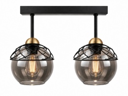 Lampa sufitowa 2xE27 MERA BLACK/GOLD