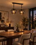 Lampa sufitowa 2xE27 MERA BLACK/GOLD