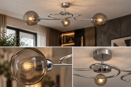 Lampa sufitowa 3xE27 BLOM SILVER
