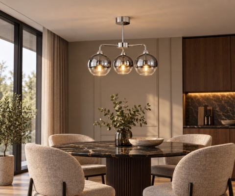 Lampa sufitowa 3xE27 ICE SILVER