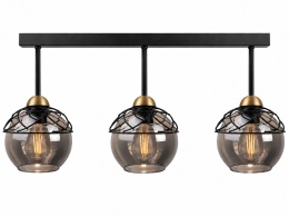 Lampa sufitowa 3xE27 MERA BLACK/GOLD