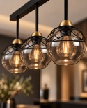 Lampa sufitowa 3xE27 MERA BLACK/GOLD
