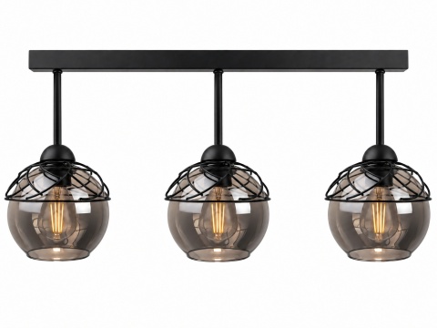 Lampa sufitowa 3xE27 MERA BLACK