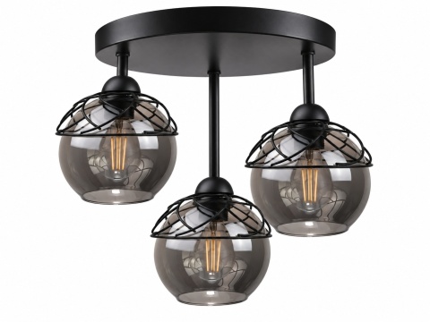 Lampa sufitowa 3xE27 MERA BLACK