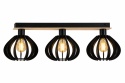 Lampa sufitowa 3xE27 NICOLETA BLACK AND NATURAL 813