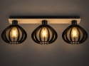 Lampa sufitowa 3xE27 NICOLETA BLACK AND NATURAL 813