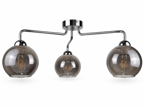 Lampa sufitowa 3xE27 PLUTON SILVER