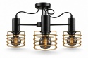 Lampa sufitowa 3xE27 RUNE BLACK/GOLD
