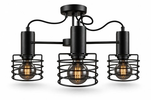 Lampa sufitowa 3xE27 RUNE BLACK