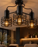 Lampa sufitowa 3xE27 RUNE BLACK