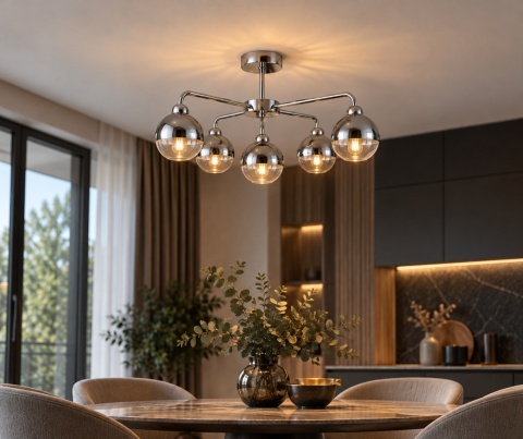 Lampa sufitowa 5xE27 ICE SILVER