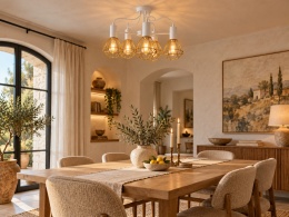 Lampa sufitowa 5xE27 LARS WHITE/GOLD