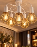 Lampa sufitowa 5xE27 LARS WHITE/GOLD