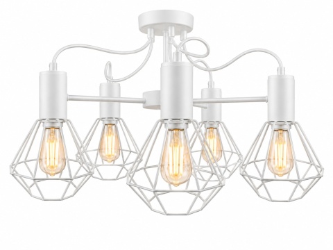 Lampa sufitowa 5xE27 LARS WHITE