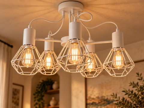 Lampa sufitowa 5xE27 LARS WHITE