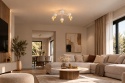 Lampa sufitowa 5xE27 ROYAL WHITE/GOLD