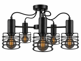 Lampa sufitowa 5xE27 RUNE BLACK