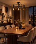 Lampa sufitowa 5xE27 RUNE BLACK