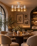 Lampa sufitowa 5xE27 RUNE WHITE/GOLD