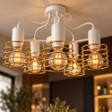 Lampa sufitowa 5xE27 RUNE WHITE/GOLD
