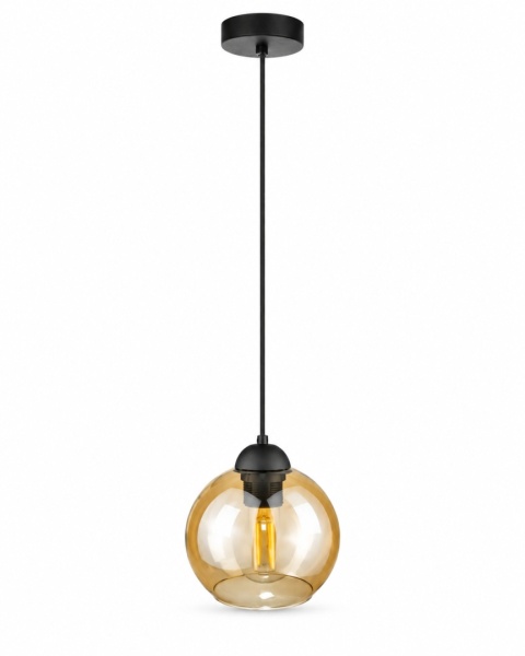 Lampa wisząca 1xE27 AMBRE BLACK