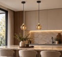 Lampa wisząca 1xE27 AMBRE GOLD
