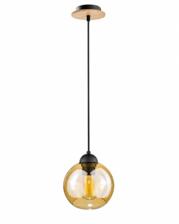 Lampa wisząca 1xE27 AMBRE WOOD