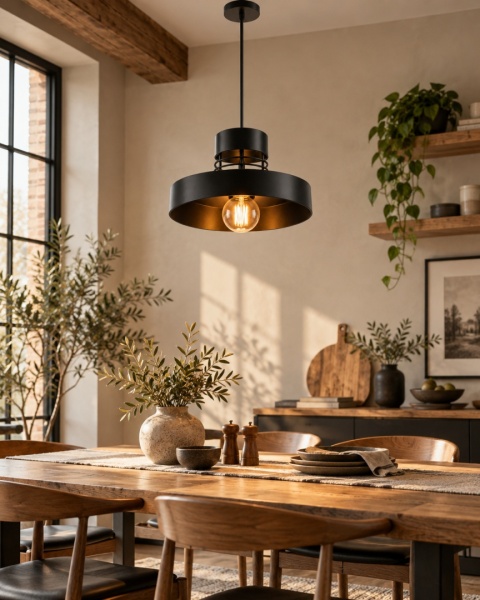 Lampa wisząca 1xE27 BOSSI BLACK