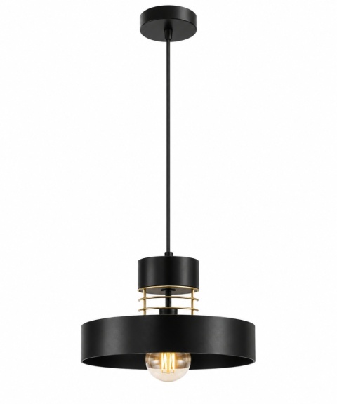 Lampa wisząca 1xE27 BOSSI GOLD/BLACK