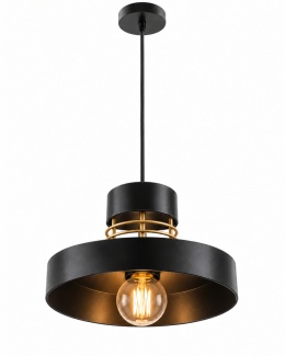 Lampa wisząca 1xE27 BOSSI GOLD/BLACK