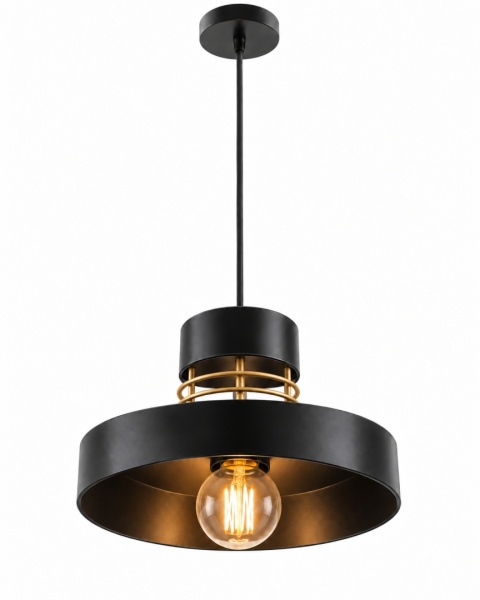 Lampa wisząca 1xE27 BOSSI GOLD/BLACK
