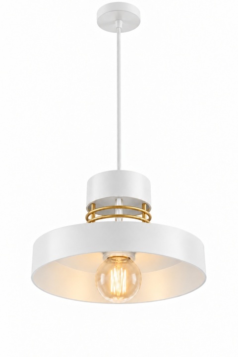 Lampa wisząca 1xE27 BOSSI GOLD/WHITE