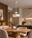 Lampa wisząca 1xE27 BOSSI GOLD/WHITE
