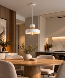 Lampa wisząca 1xE27 BOSSI GOLD/WHITE