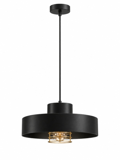 Lampa wisząca 1xE27 BOSSI II GOLD/BLACK