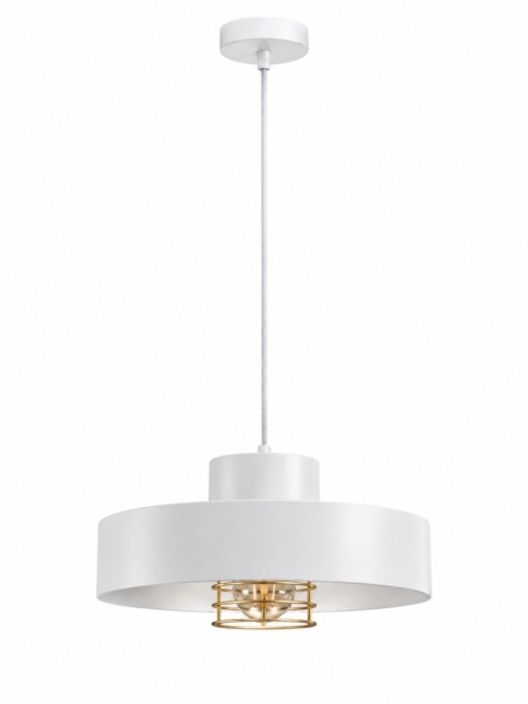Lampa wisząca 1xE27 BOSSI II GOLD/WHITE