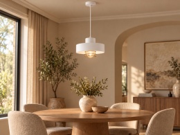 Lampa wisząca 1xE27 BOSSI II GOLD/WHITE