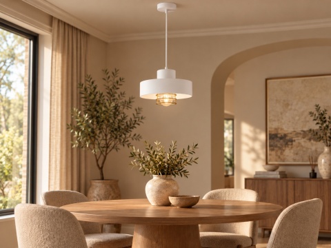 Lampa wisząca 1xE27 BOSSI II GOLD/WHITE